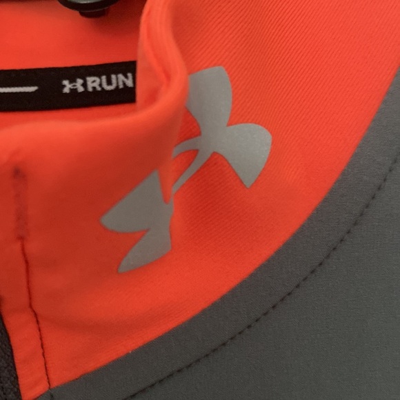 NWT Under Armour fitted 3/4 zippered sweat jacket with gray&orange men XXL & M - Picture 2 of 9